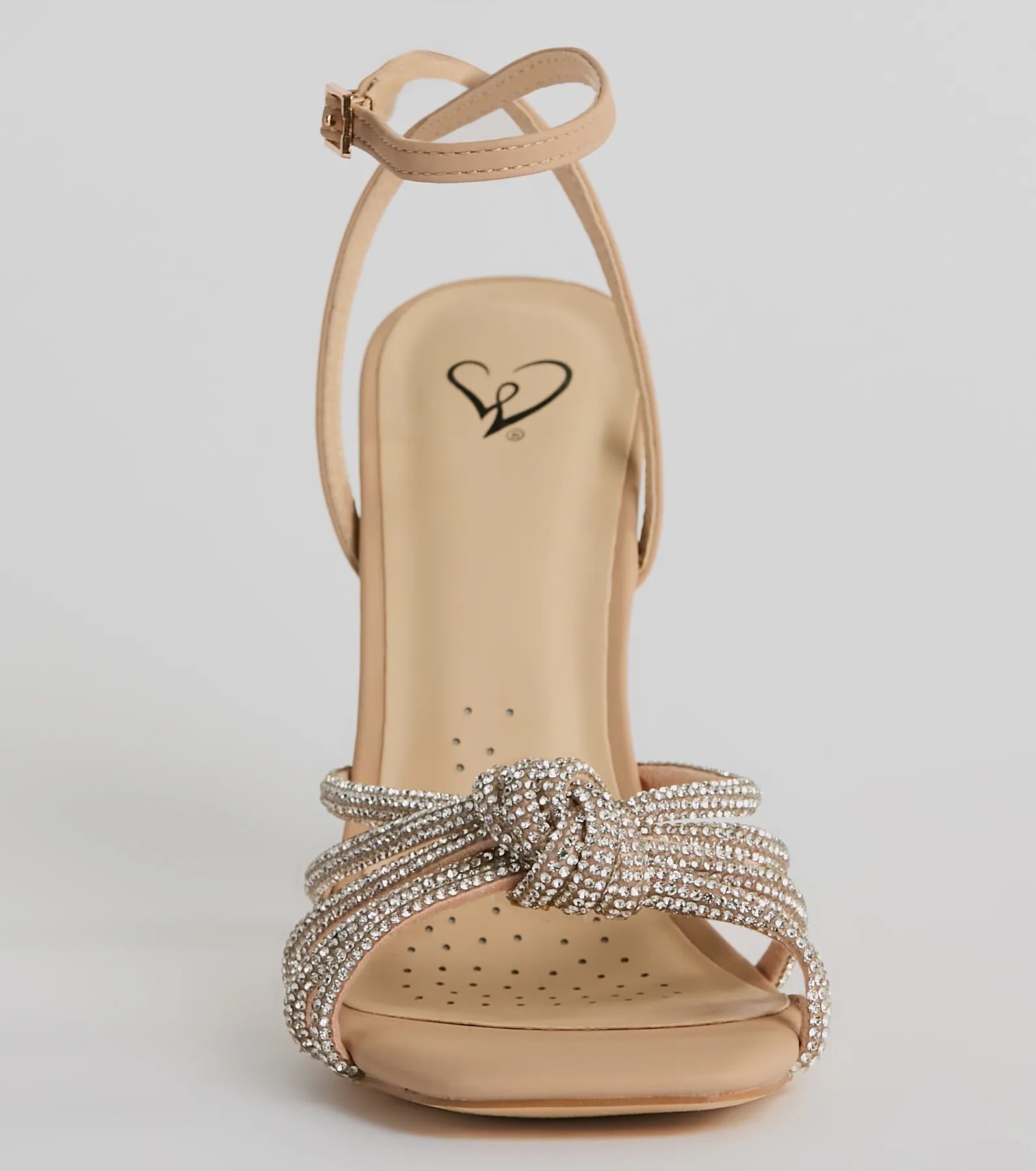 Here To Dazzle Rhinestone Strappy Block Heels - Image 7