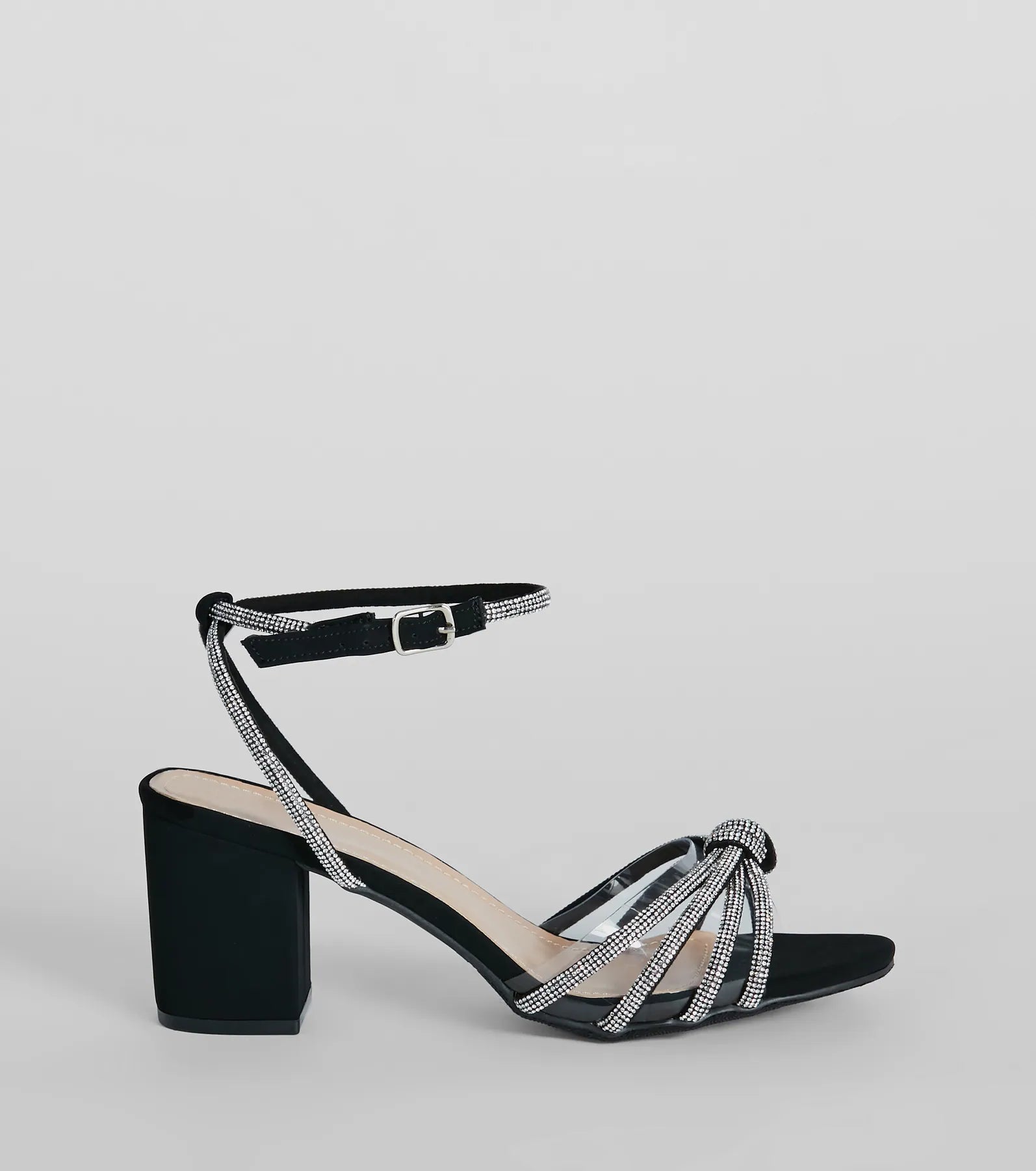 Dancing Shoes Rhinestone Short Block Heels - Image 6