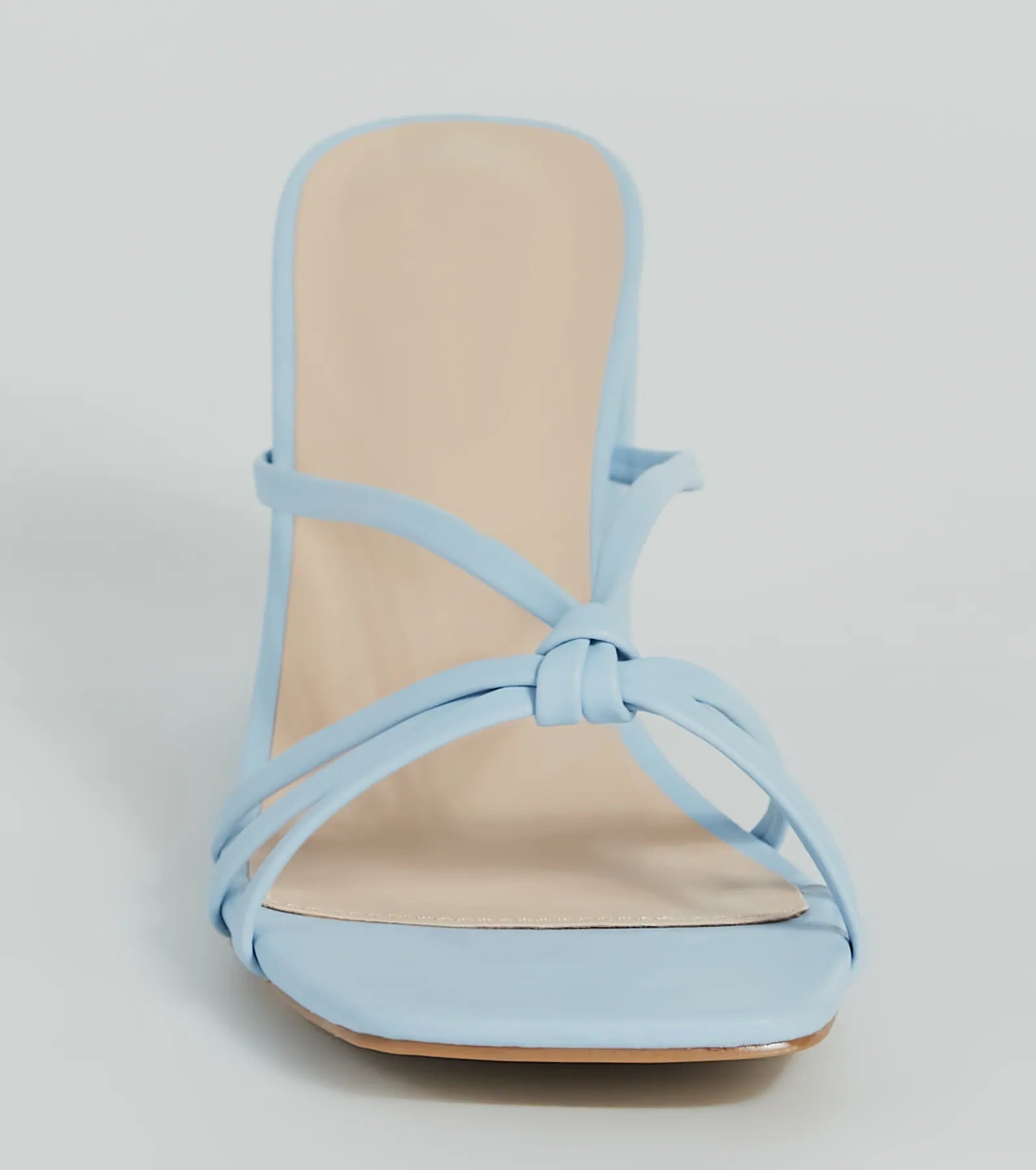Chic Mood Strappy Faux Leather Block Heel Mules - Image 3