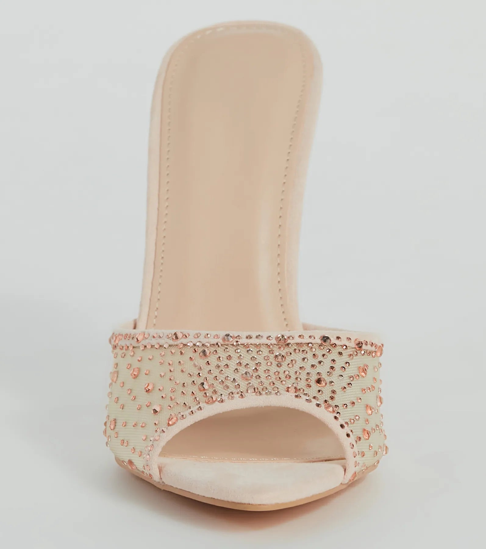 Sparkle It Up Rhinestone Mesh Stiletto Mules - Image 7