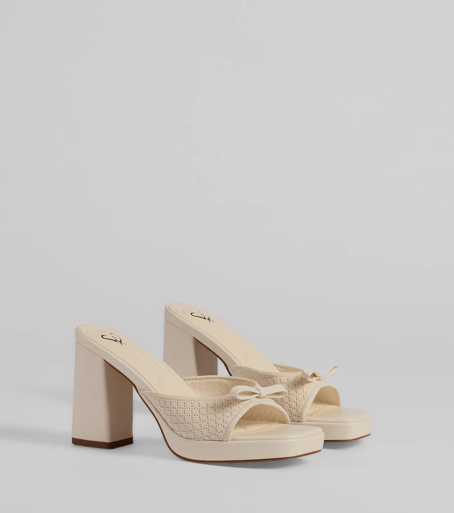 Cute Vibes Bow Platform Knit Mules - Image 5