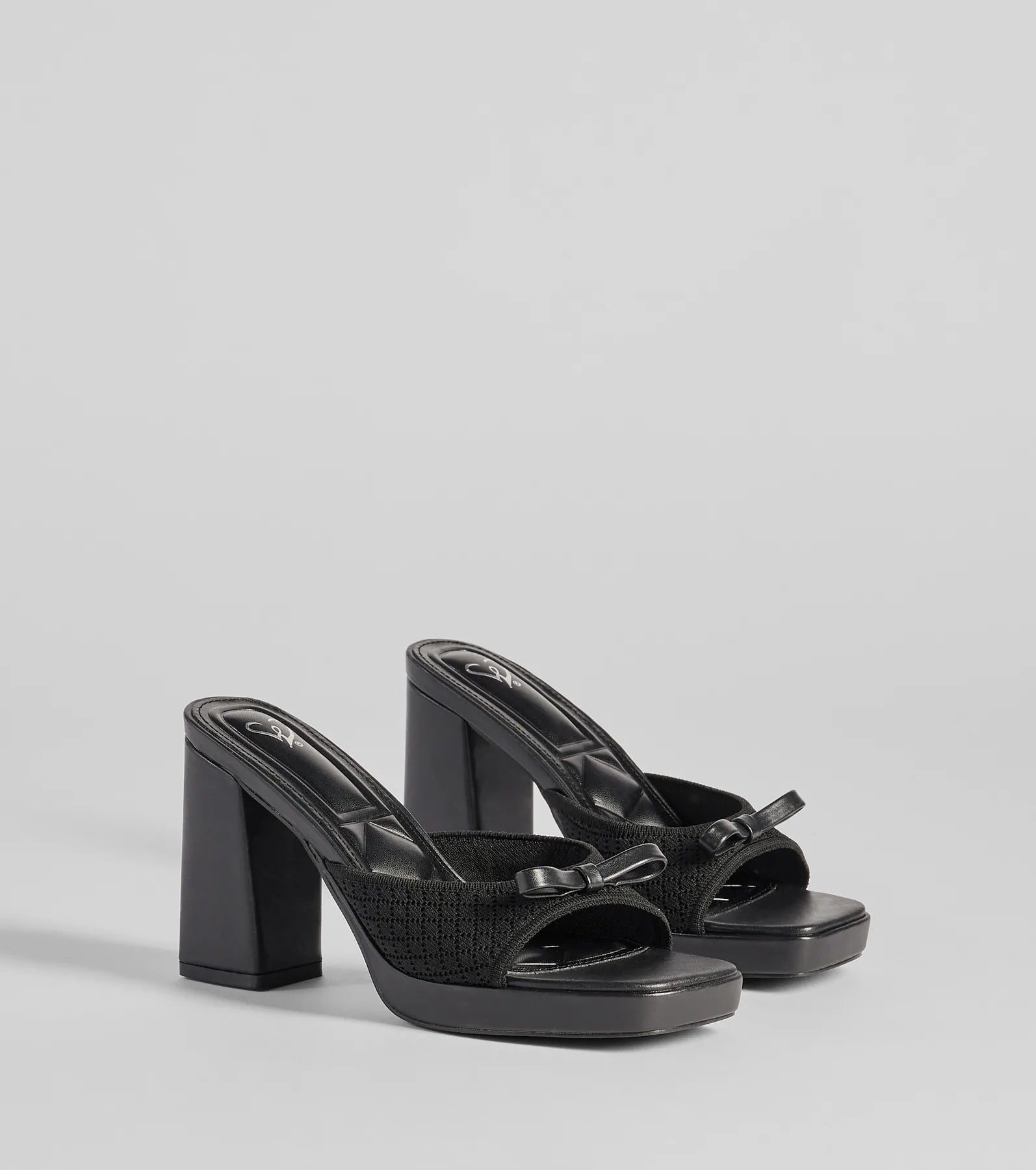 Cute Vibes Bow Platform Knit Mules - Image 9
