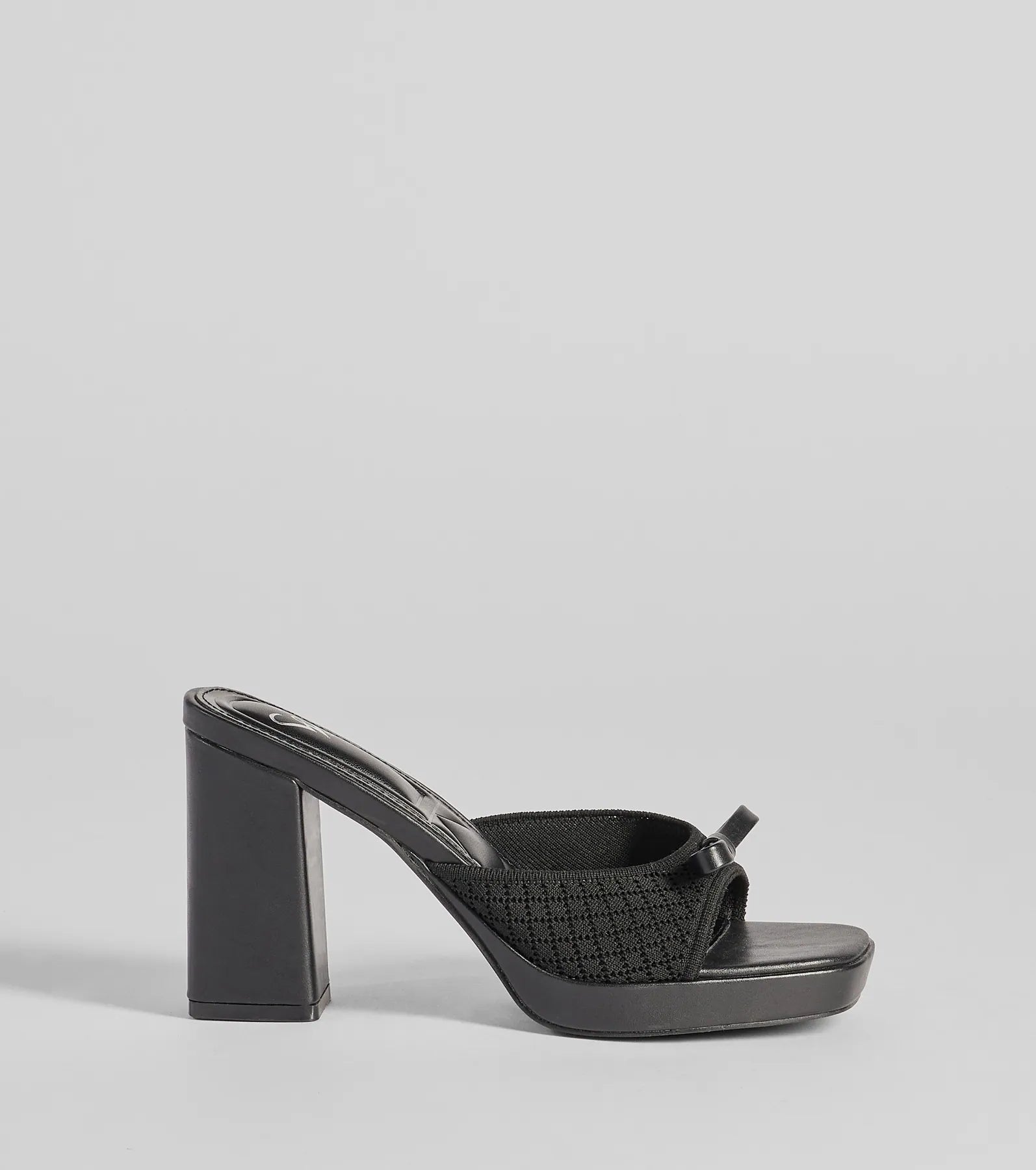 Cute Vibes Bow Platform Knit Mules - Image 10