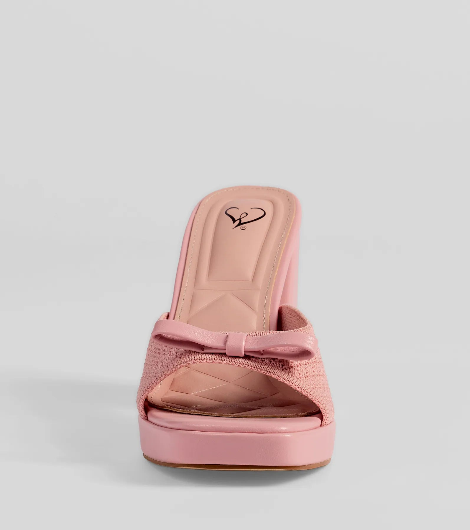 Cute Vibes Bow Platform Knit Mules - Image 3