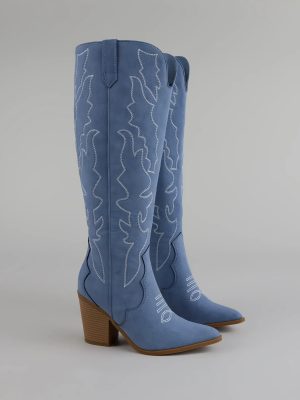 Kick Up the Fun Cowboy Knee High Boots