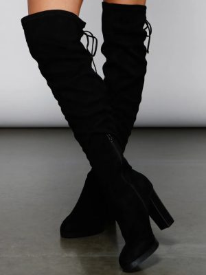 So Classic Faux Suede Platform Boots