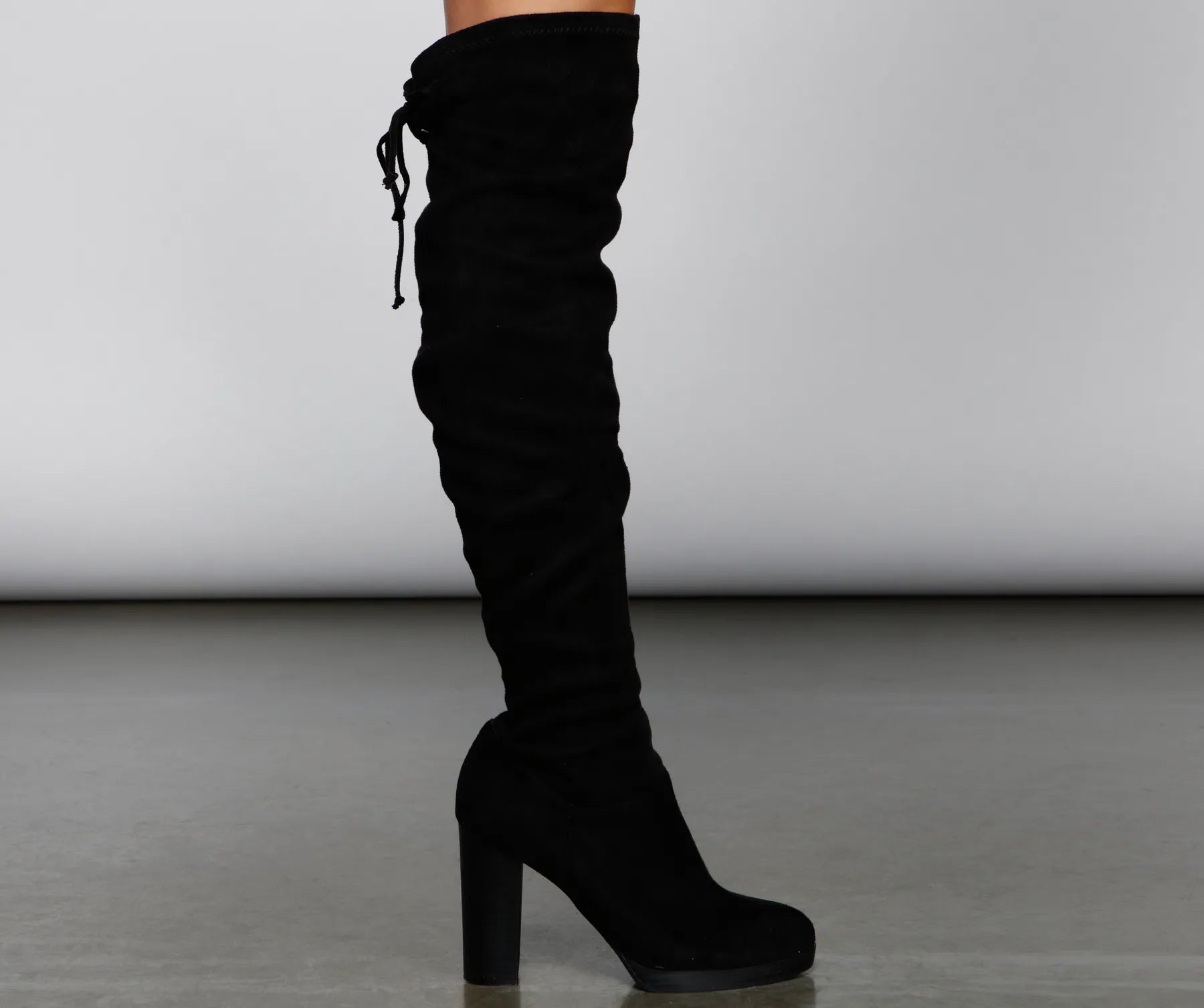 So Classic Faux Suede Platform Boots - Image 4