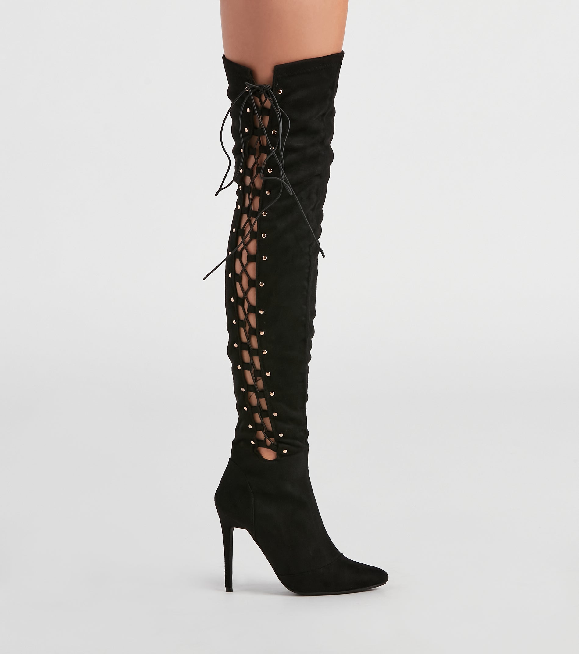 My Scene Lace Up Over The Knee Boots - Image 8