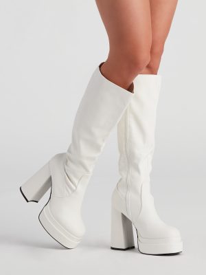 Rad And Retro Under The Knee Boots