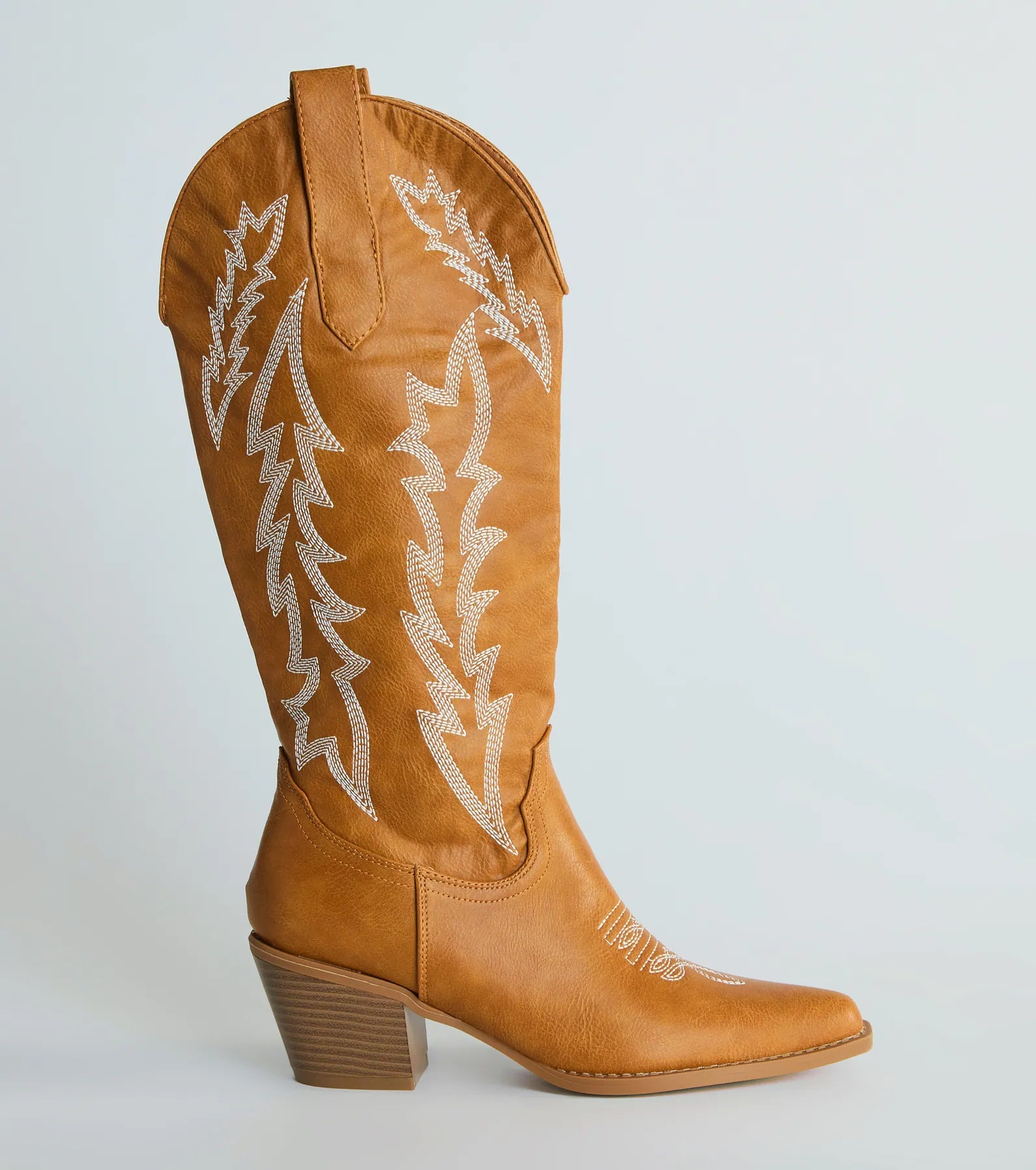 Rodeo Drive Western Faux Leather Cowboy Boots - Image 2