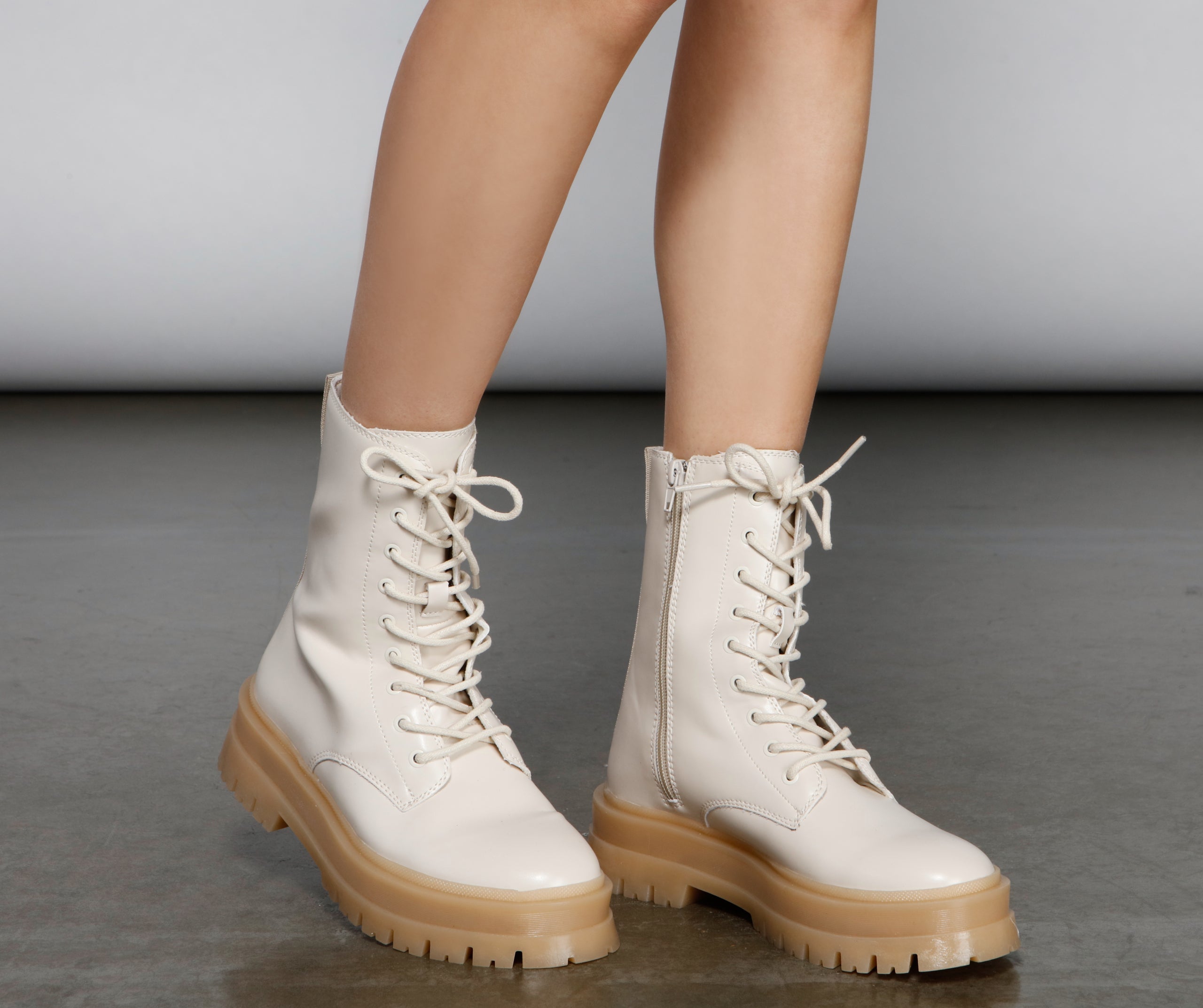 Stepping On The Edge Lug Booties - Image 2