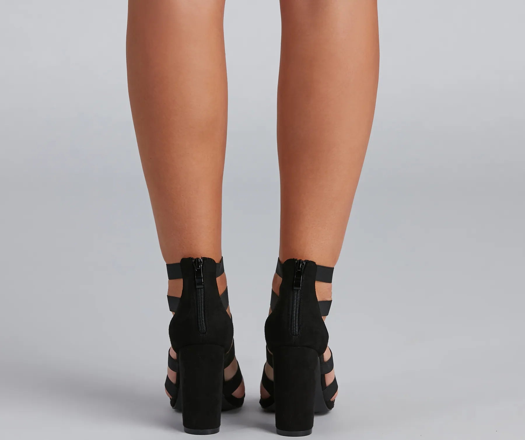 Strapped For Style Caged Block Heels - Image 4