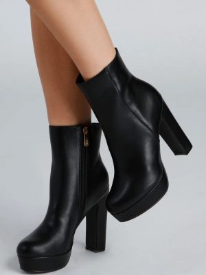 Girly-Grudge Platform Booties