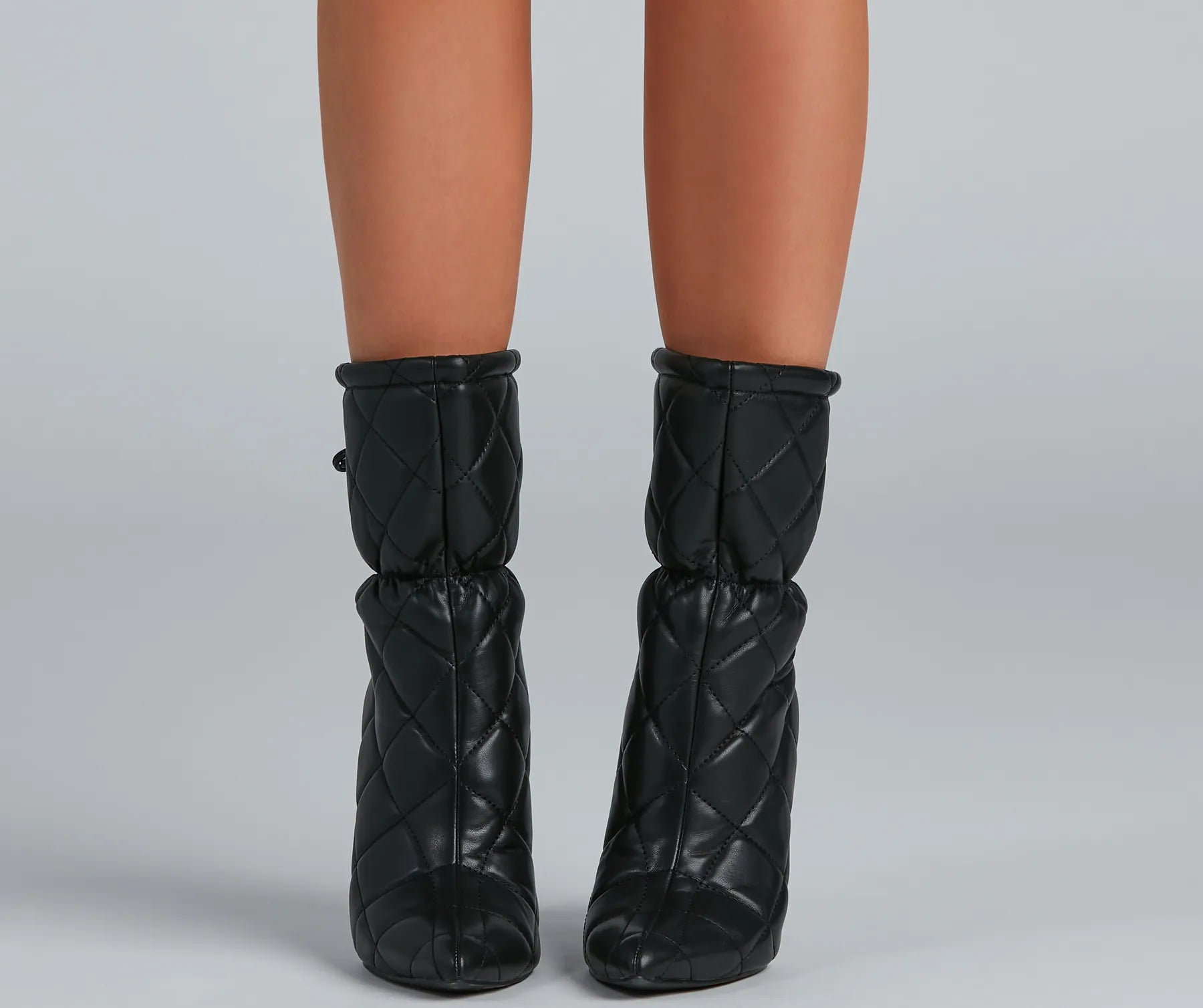 Quilted Beauty Scrunch Stiletto Booties - Image 3