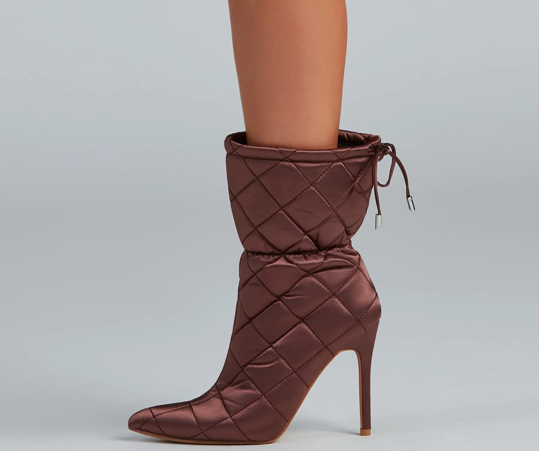 Quilted Beauty Scrunch Stiletto Booties - Image 13