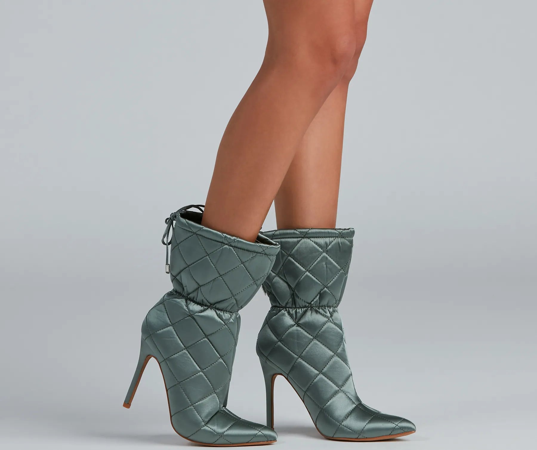 Quilted Beauty Scrunch Stiletto Booties - Image 5