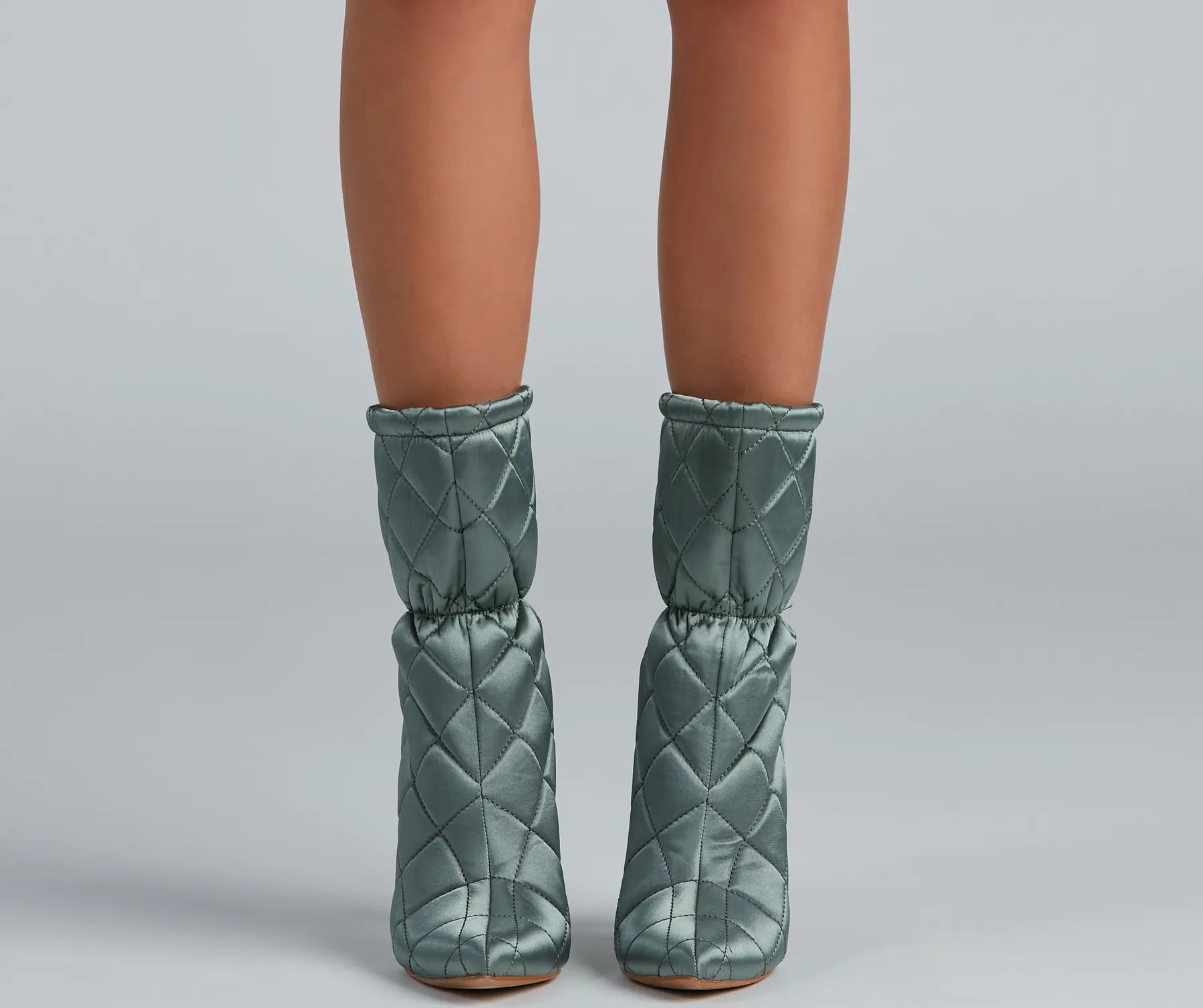 Quilted Beauty Scrunch Stiletto Booties - Image 6