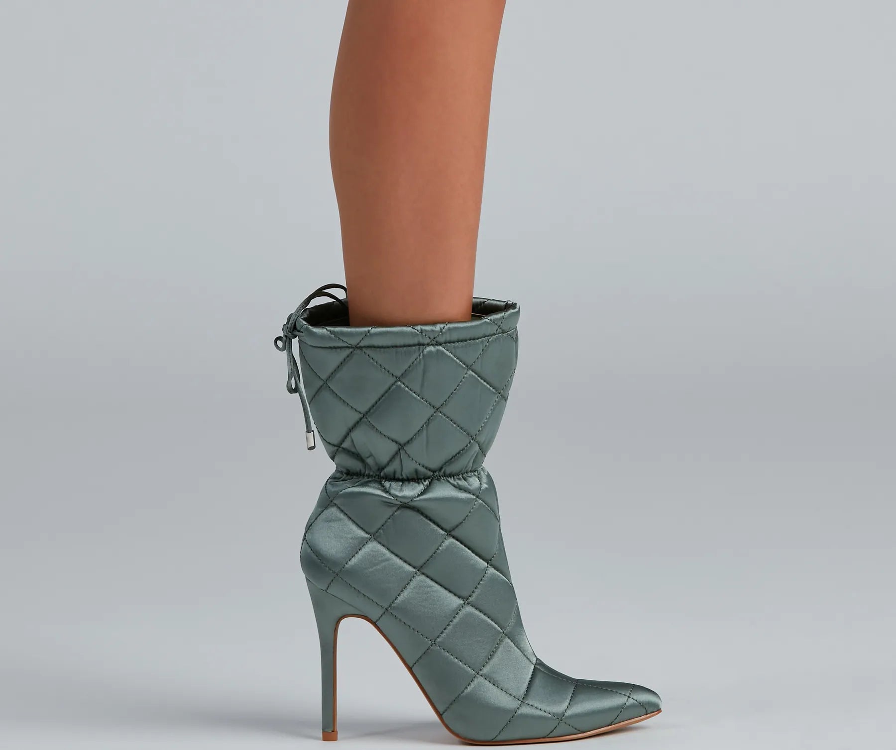 Quilted Beauty Scrunch Stiletto Booties - Image 7