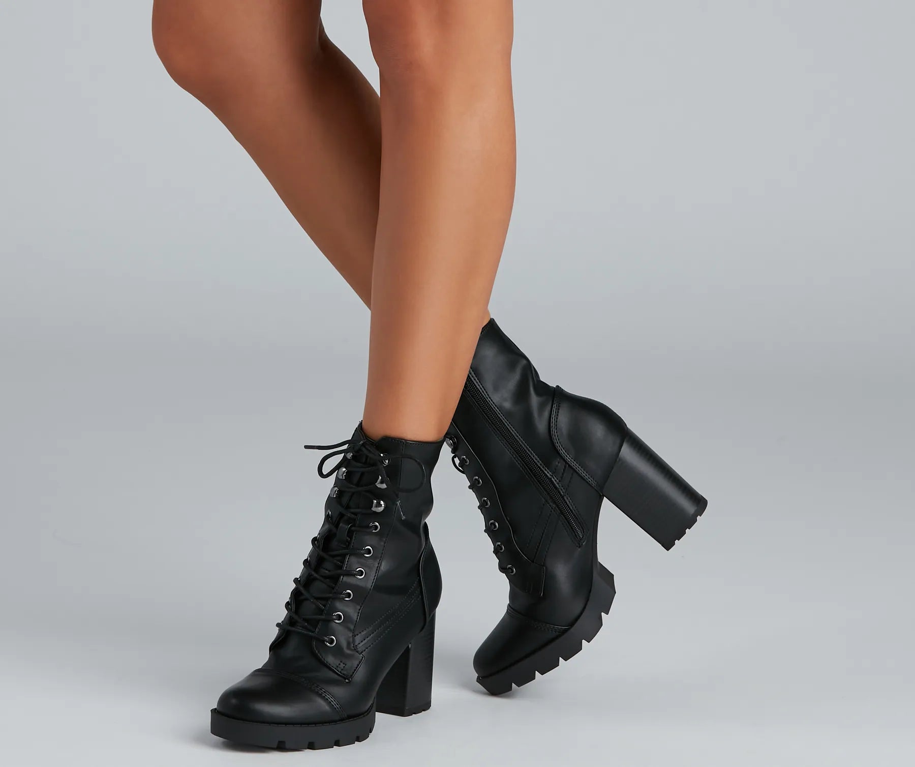 Wild Side Faux Leather Lug Boots - Image 4