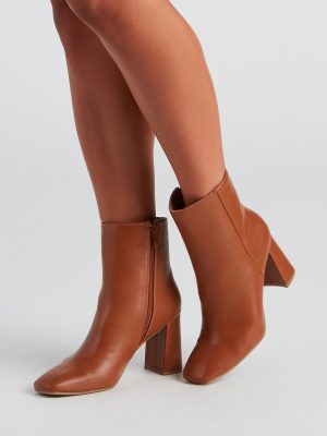 Fall Back On Block Heel Booties