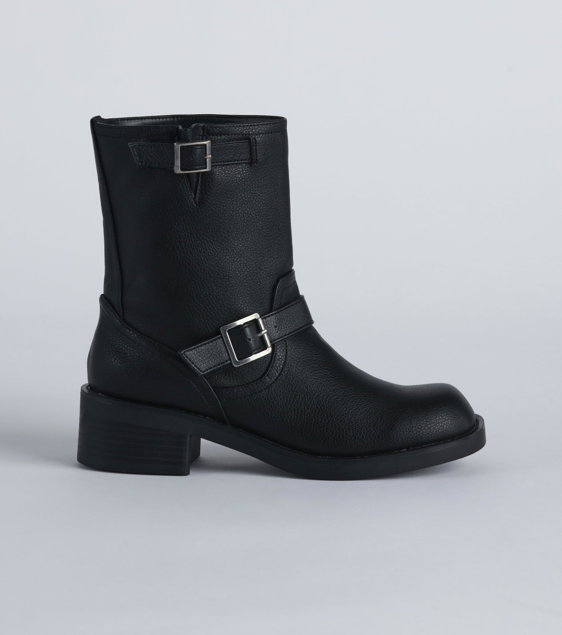 Edge It Up Faux Leather Biker Boots - Image 2