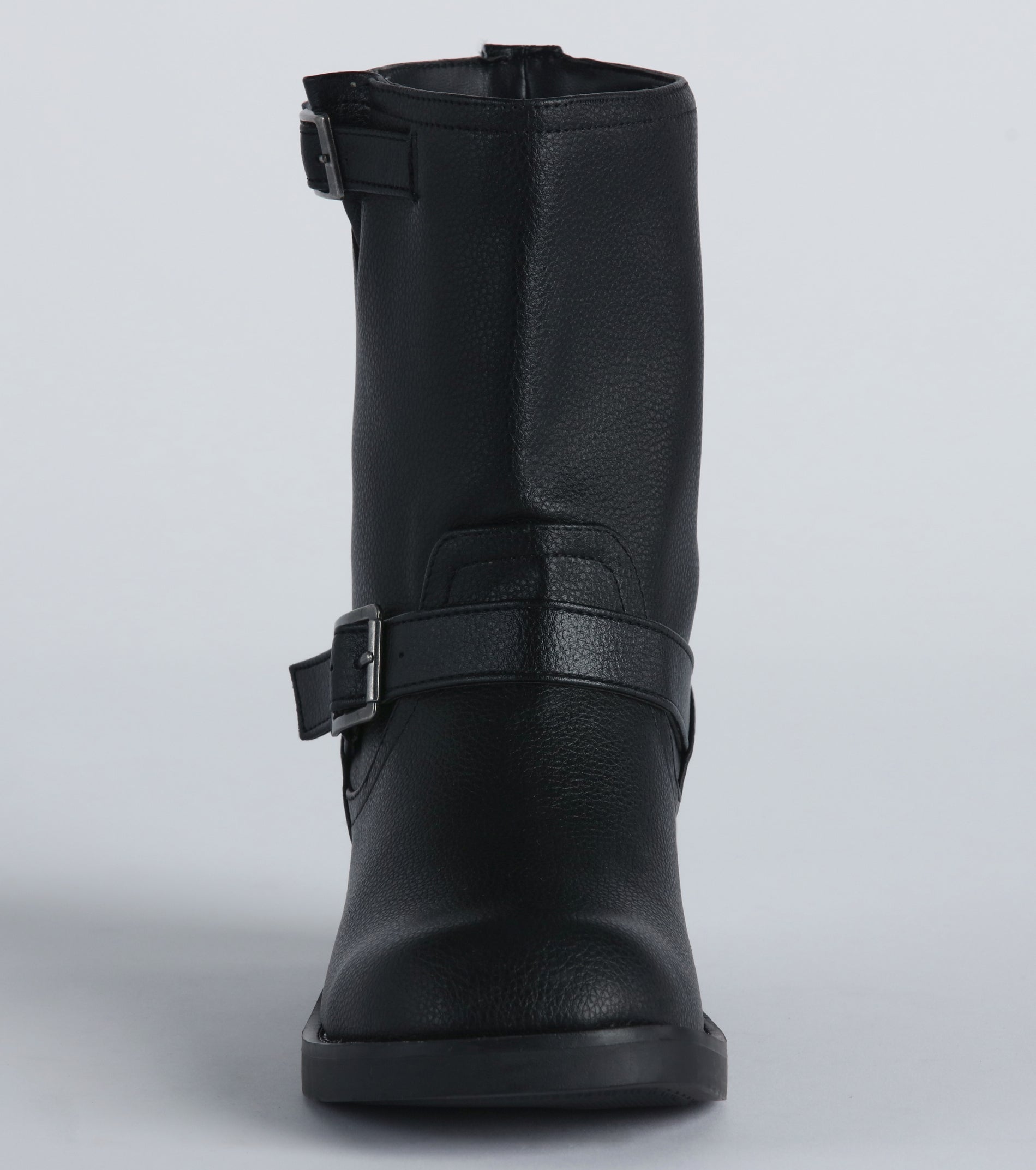 Edge It Up Faux Leather Biker Boots - Image 3