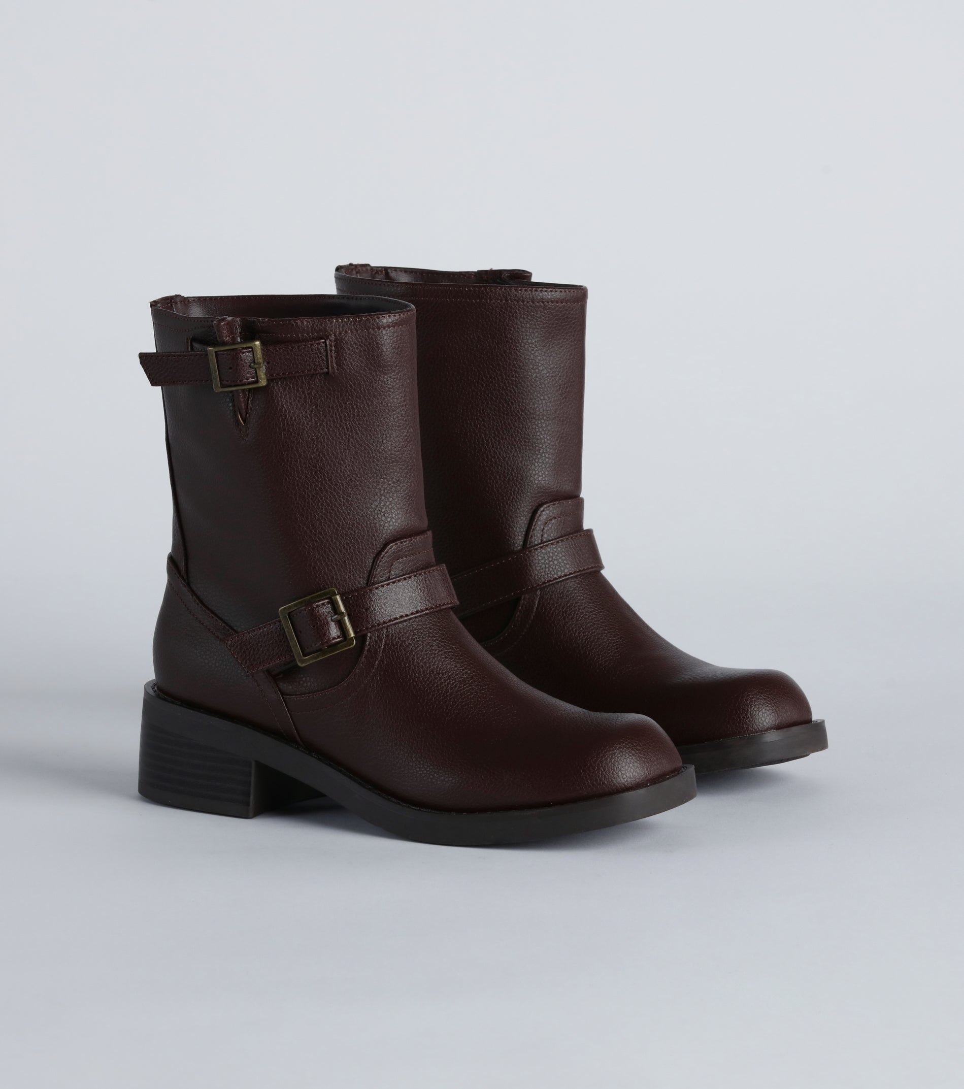 Edge It Up Faux Leather Biker Boots - Image 5
