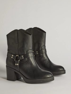 Strut It Out Moto Block Heel Platform Booties