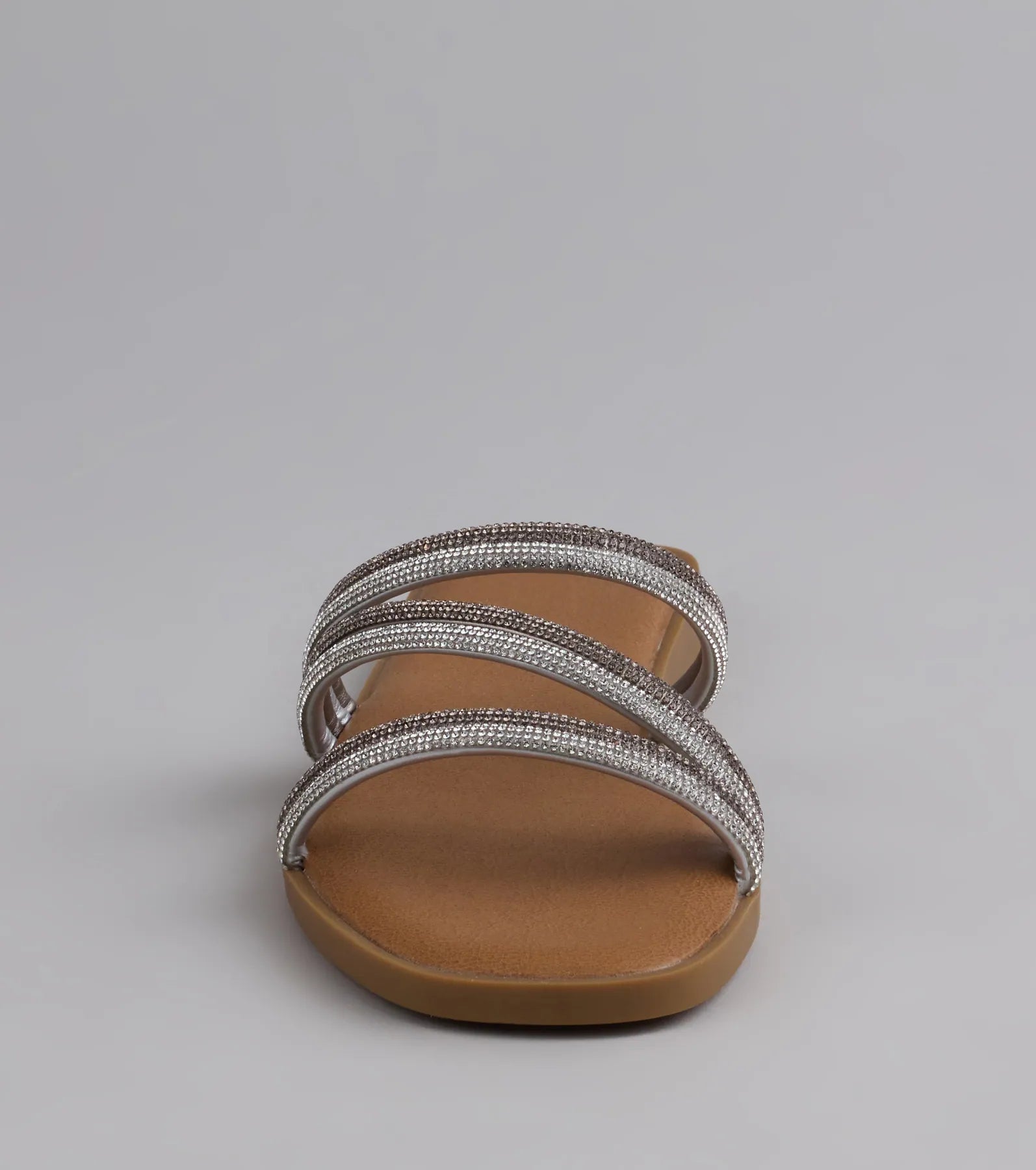 Sparkling Delight Rhinestone Strappy Sandals - Image 3