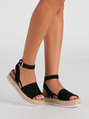 Effortless Nubuck Espadrille Sandals
