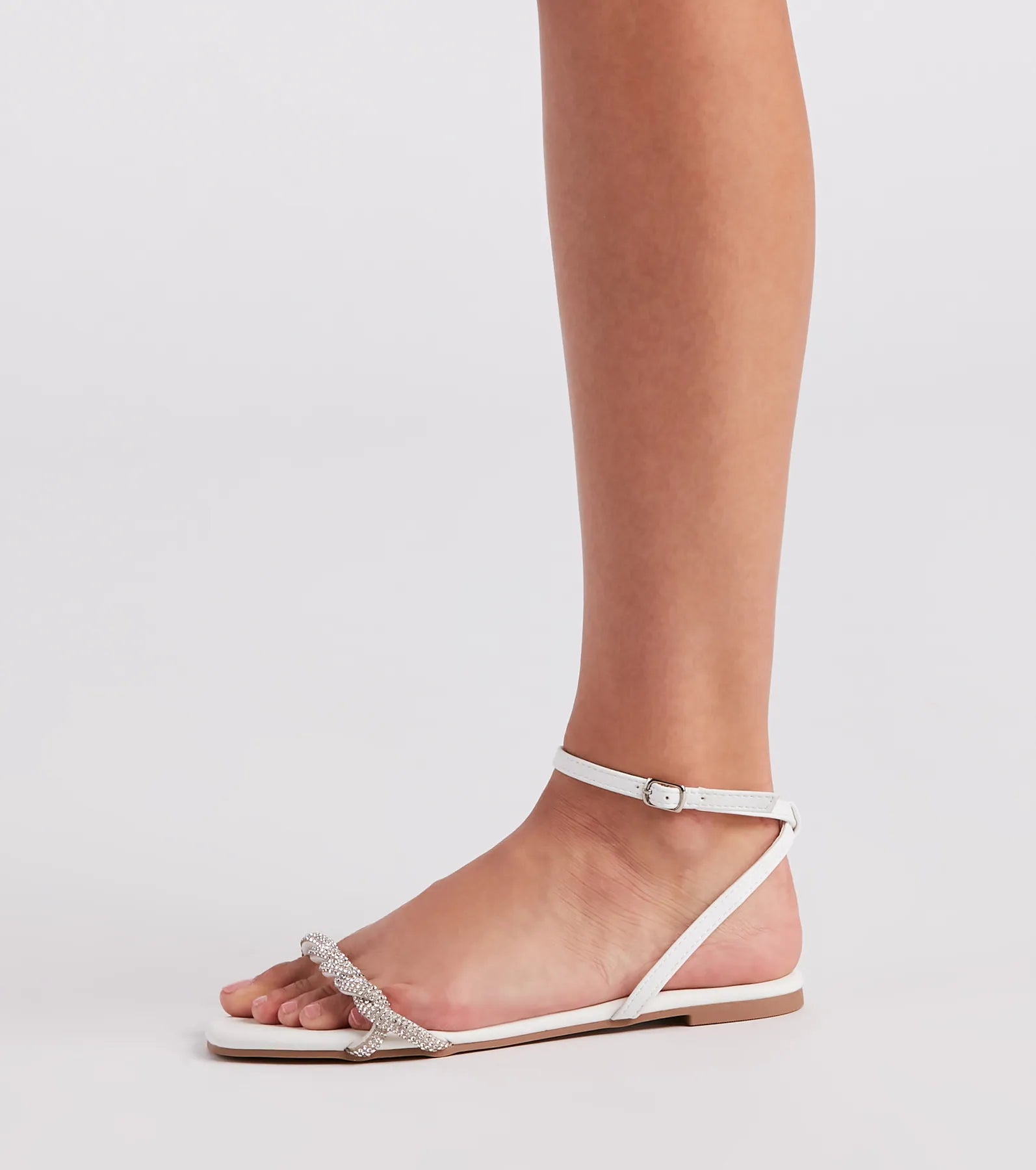 Hint Of Radiance Rhinestone Flat Sandals - Image 3
