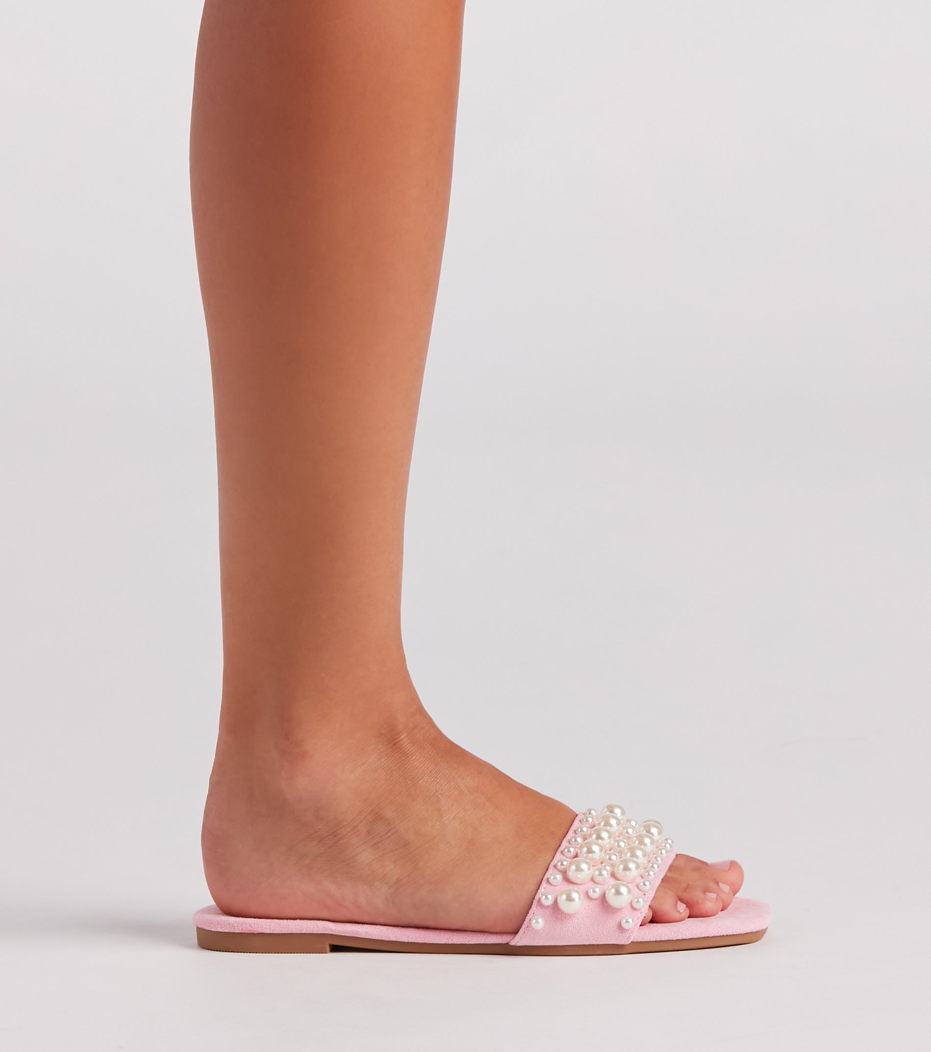 Precious In Faux Pearl Flat Sandals - Image 3