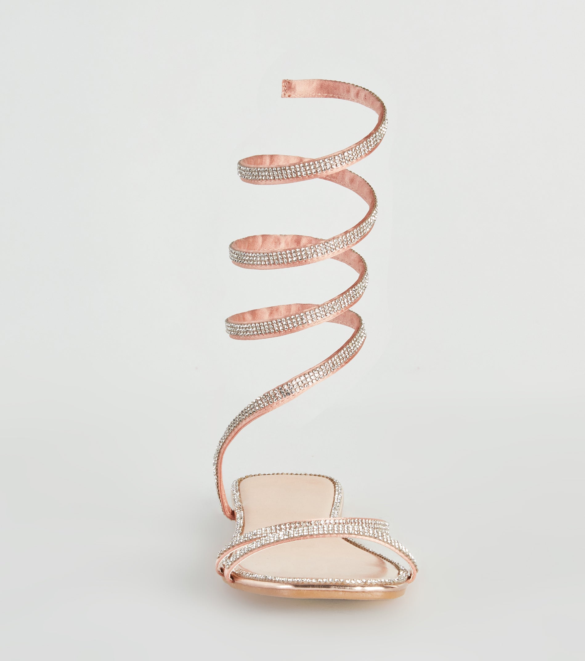 For A Spin Rhinestone Spiral Flat Sandals - Image 7