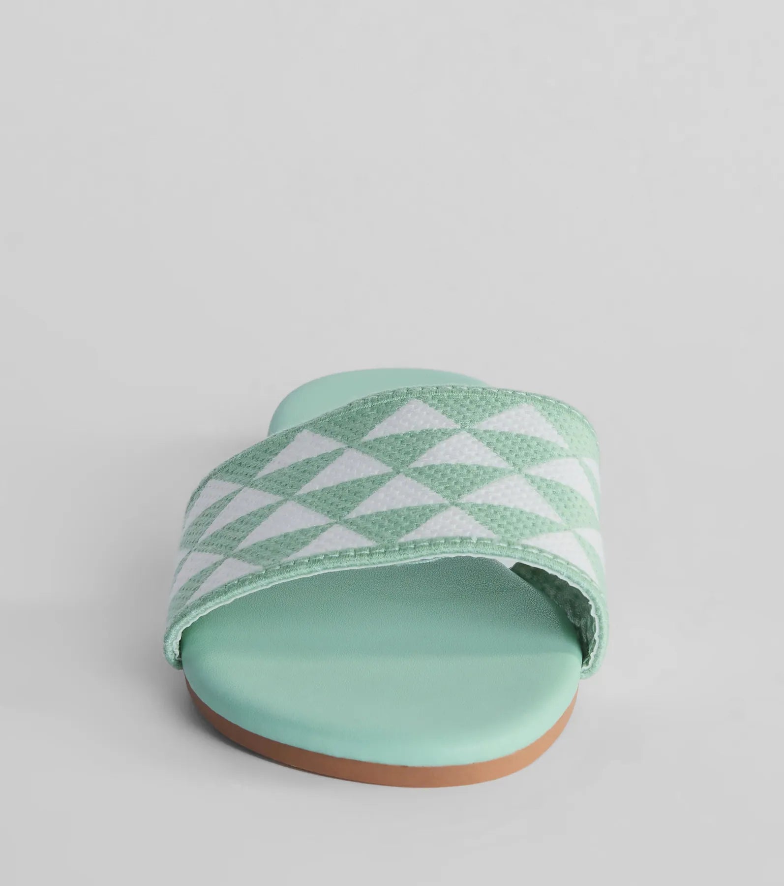 Points Of Interest Triangle Print Strap Flat Sandals - Image 3