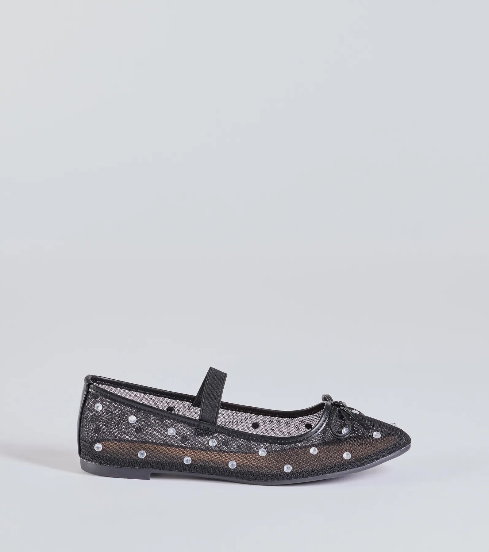 Sparkle And Shine Rhinestone Bow Ballet Flats - Image 2