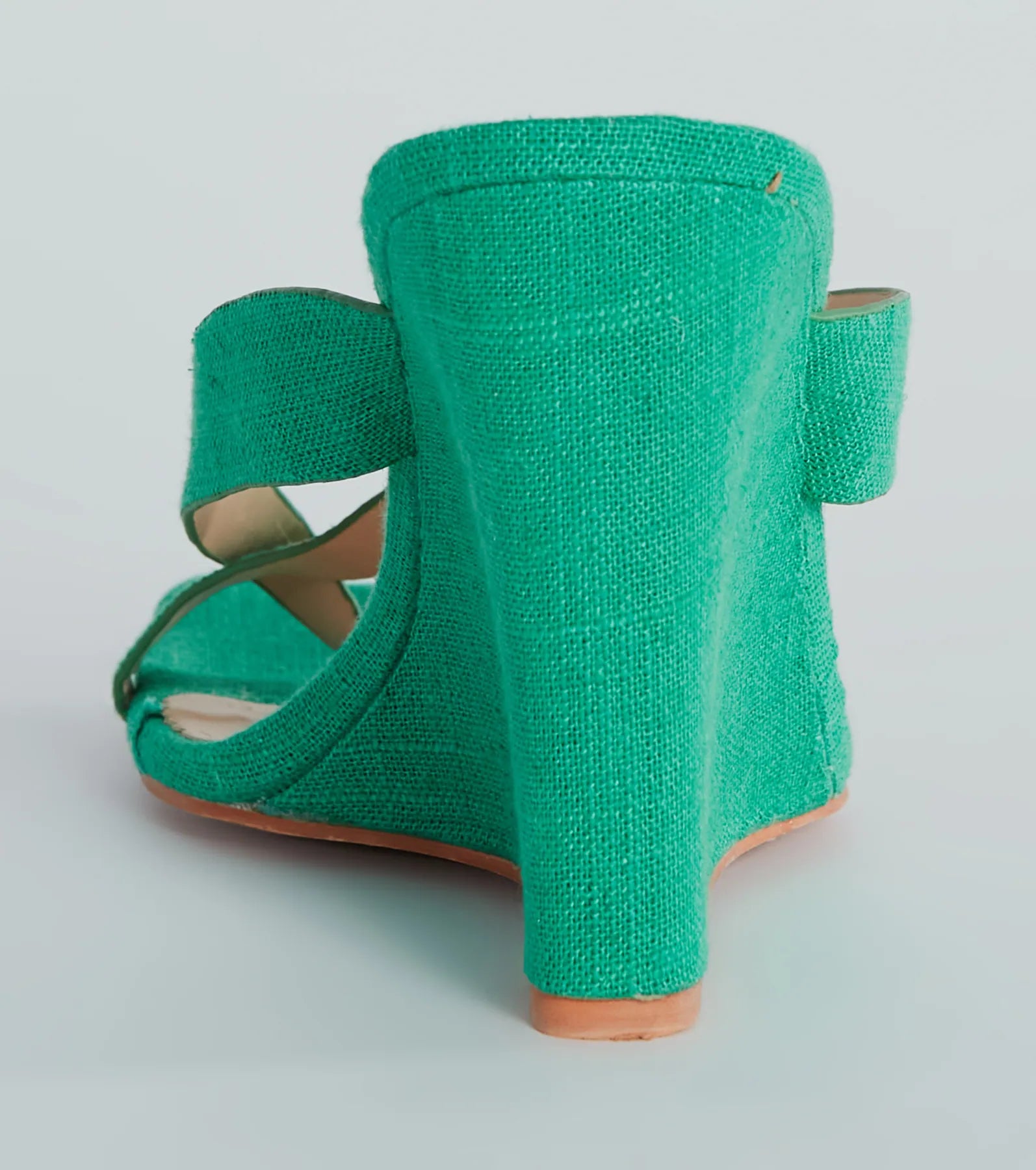 Summer Muse Linen Thong Wedges - Image 4